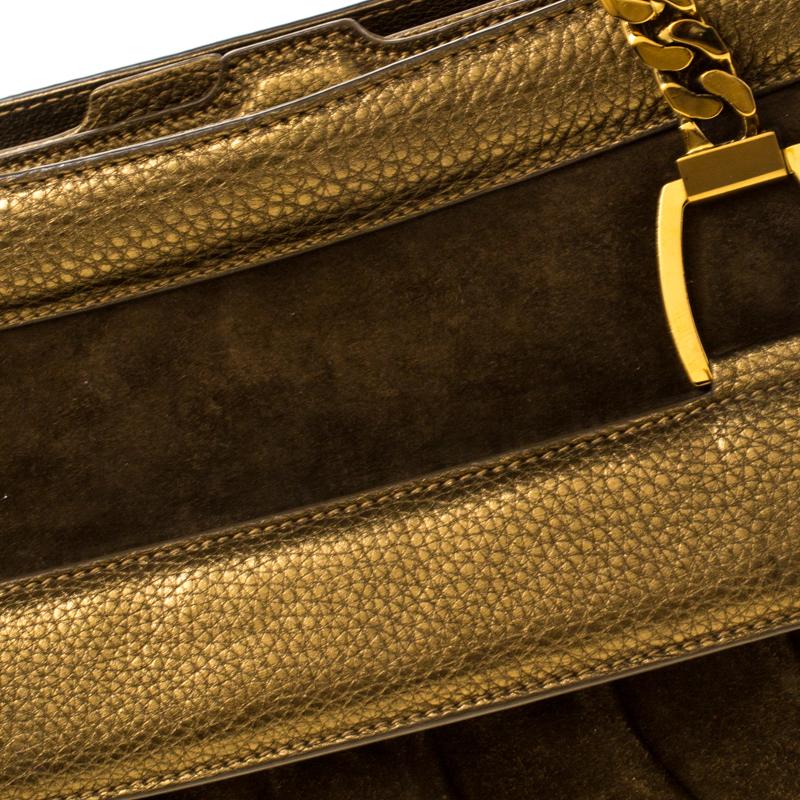 Cartier Gold Suede and Leather La Dona Shoulder Bag 3