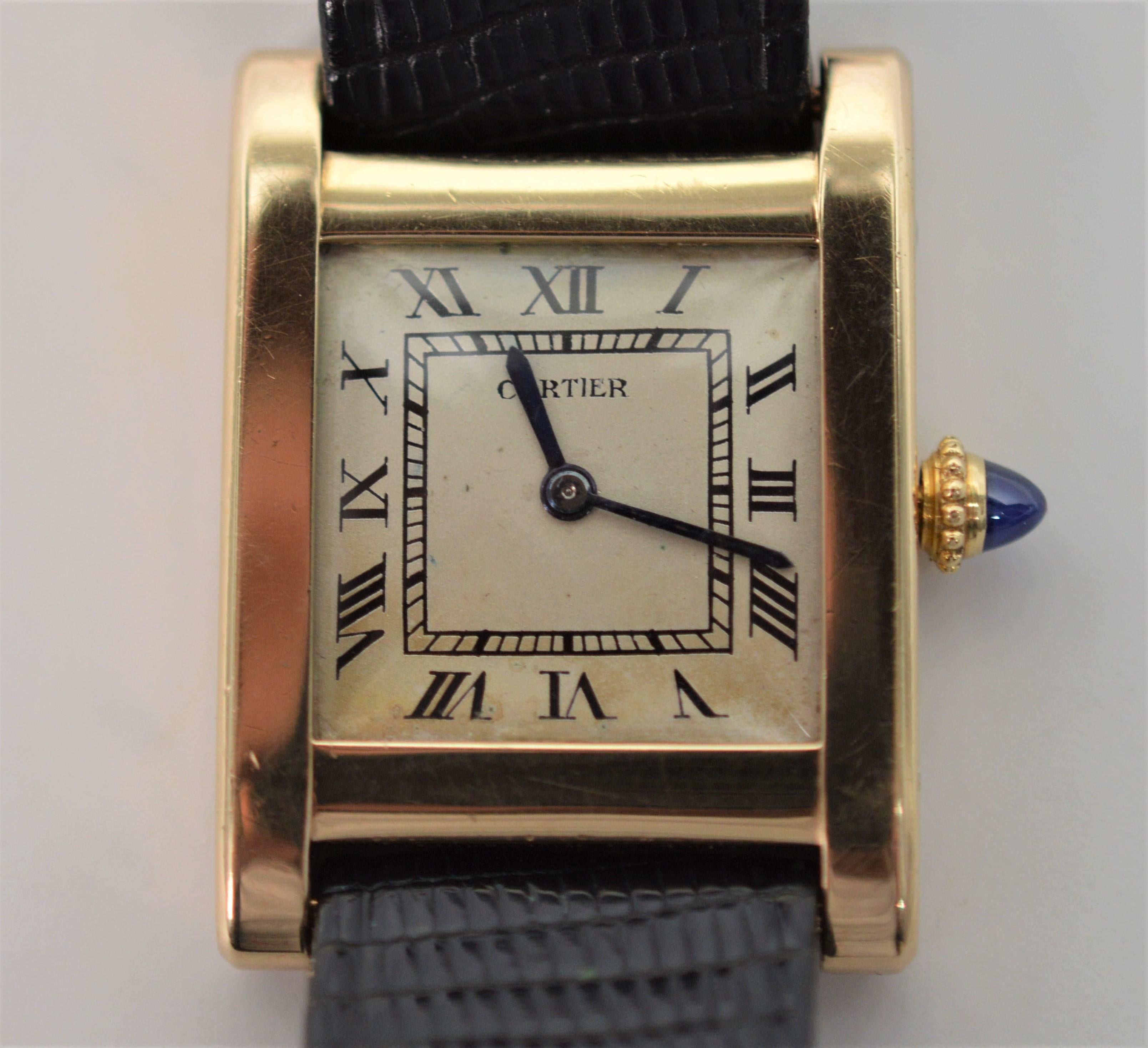 Women's or Men's Cartier Gold Tank Watch