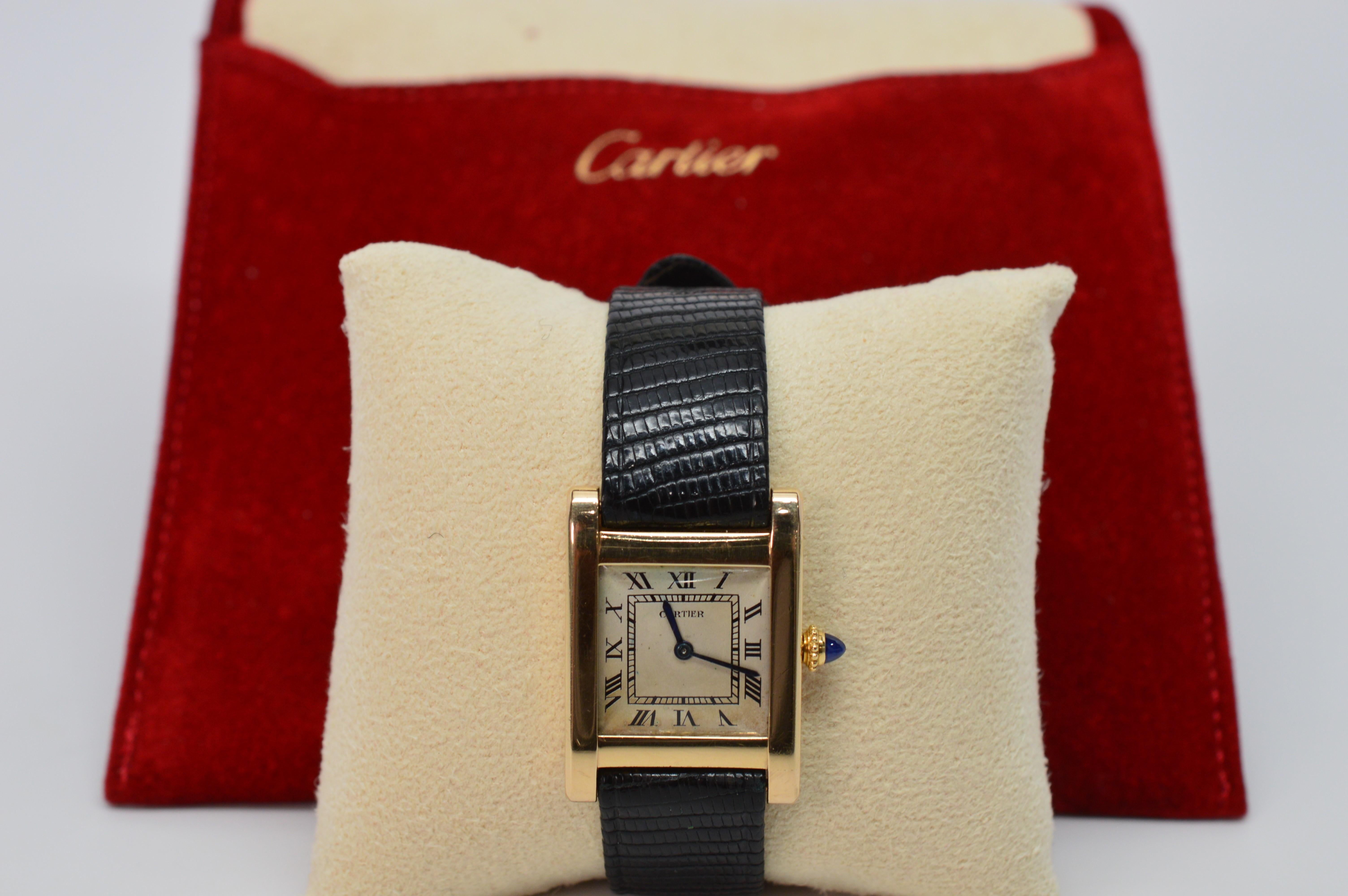 Cartier Gold Tank Watch 1