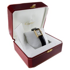 Cartier Gold Top Art Deco Tank Watch Original Box and Booklet