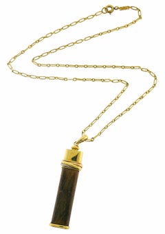 Cartier Gold Touch Wood Pendant Necklace