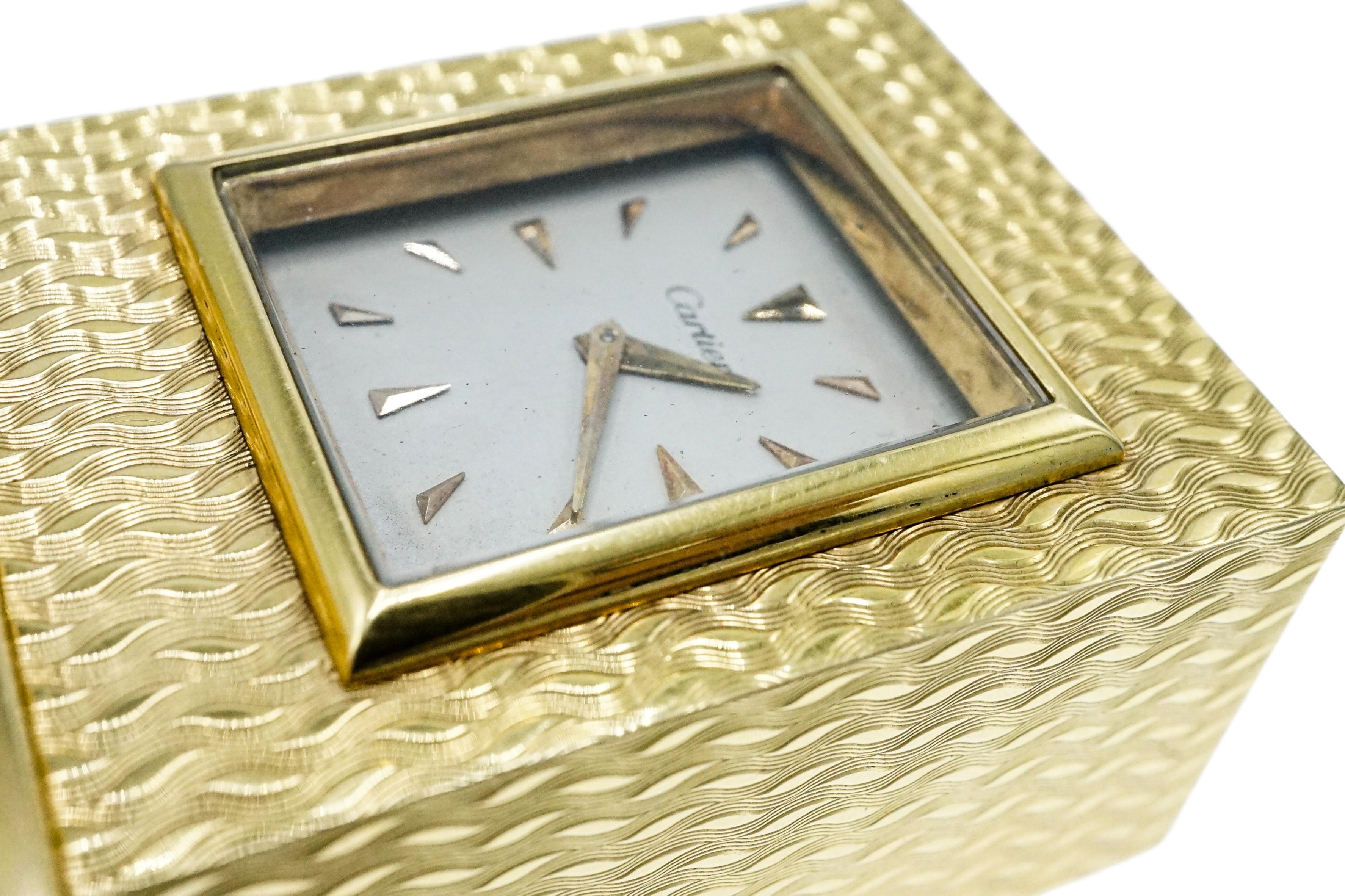 Cartier, Gold Travel Clock 3