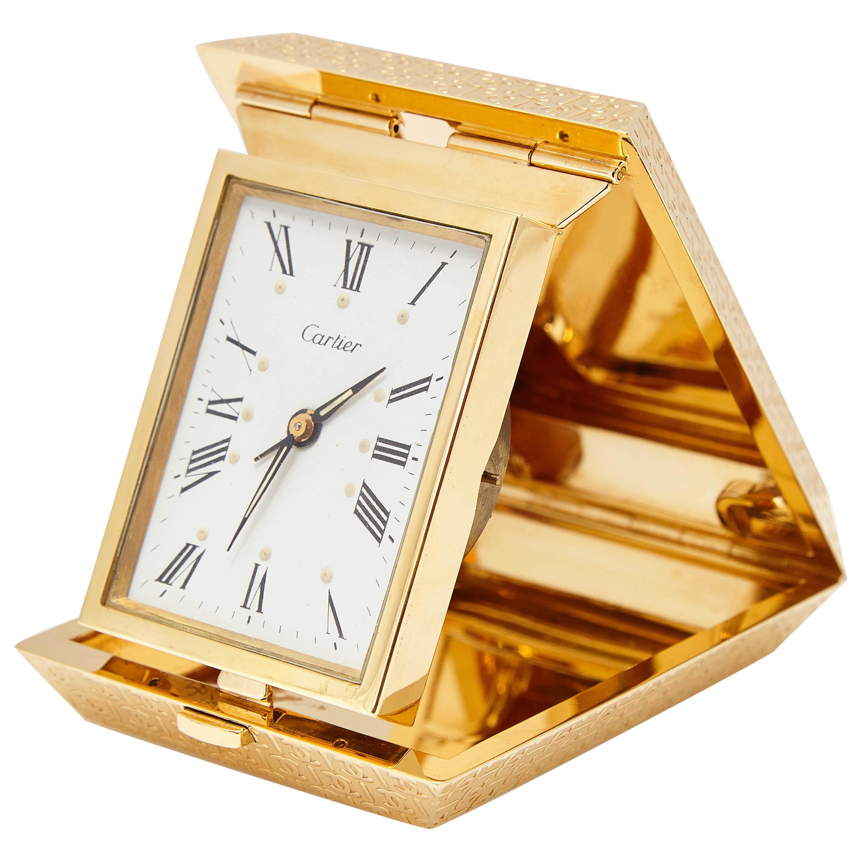Cartier Gold Travel Clock