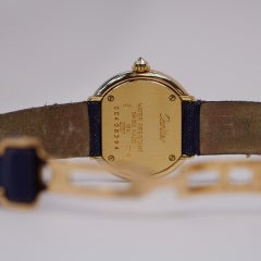 Cartier Gold Trinity Diamond Vintage Round Watch on a Leather Strap 2357