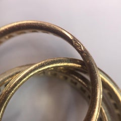 Cartier Gold Trinity Full Circle Diamond Band 1.55 Carat Ring