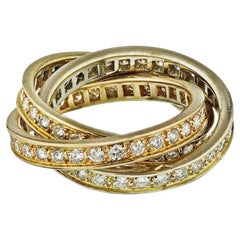 Cartier Gold Trinity Full Circle Diamond Band 1.55 Carat Ring