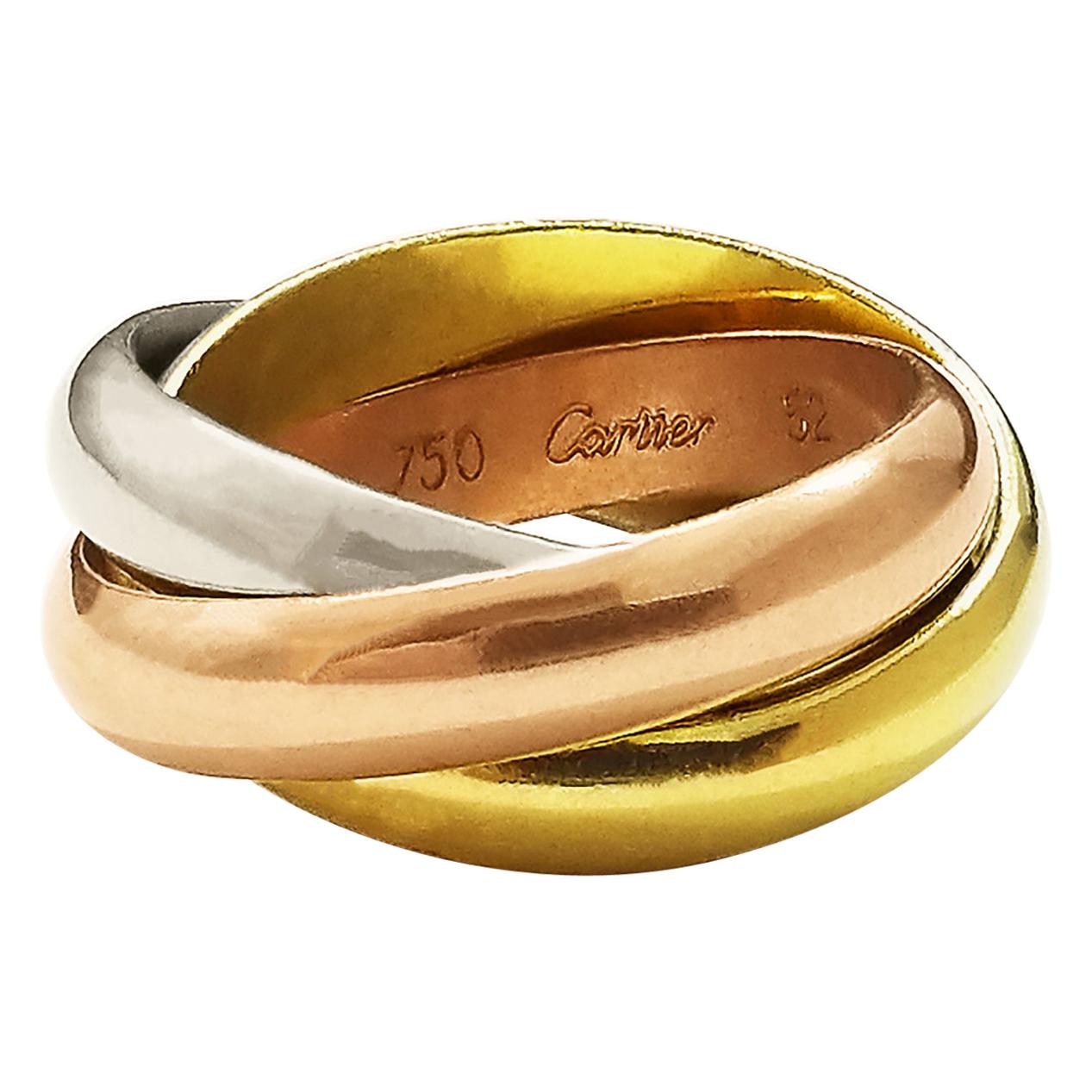 Cartier Gold Trinity Ring For Sale