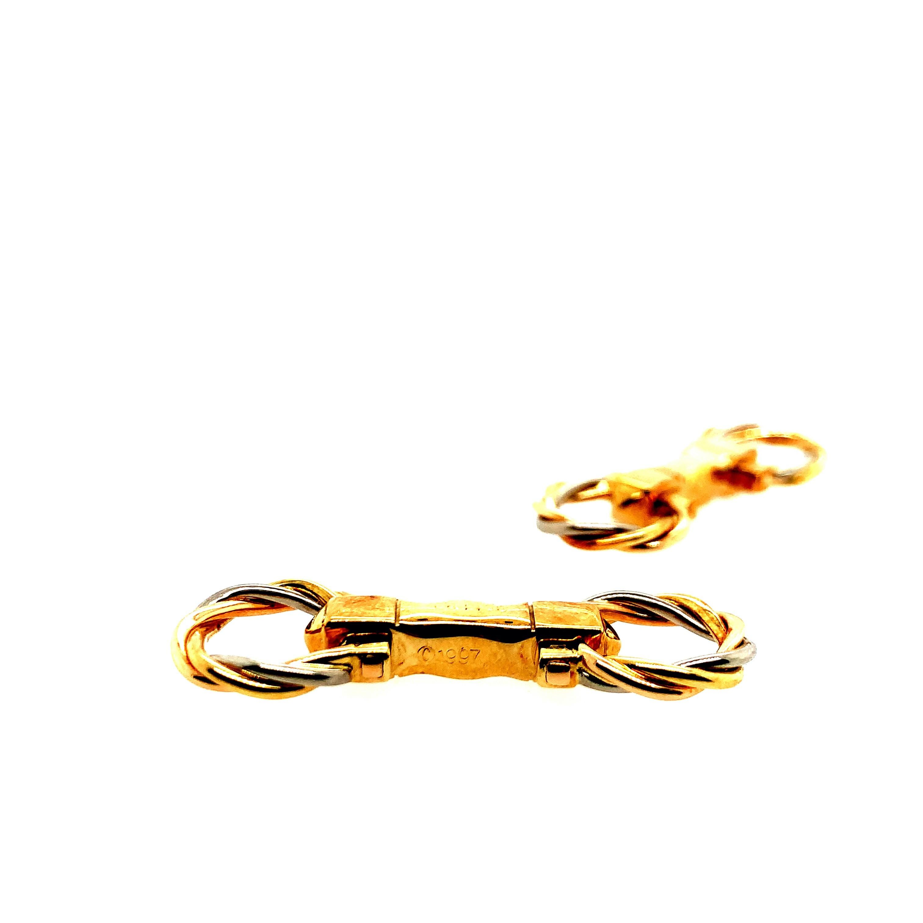 Cartier Gold Twists Cufflinks 2