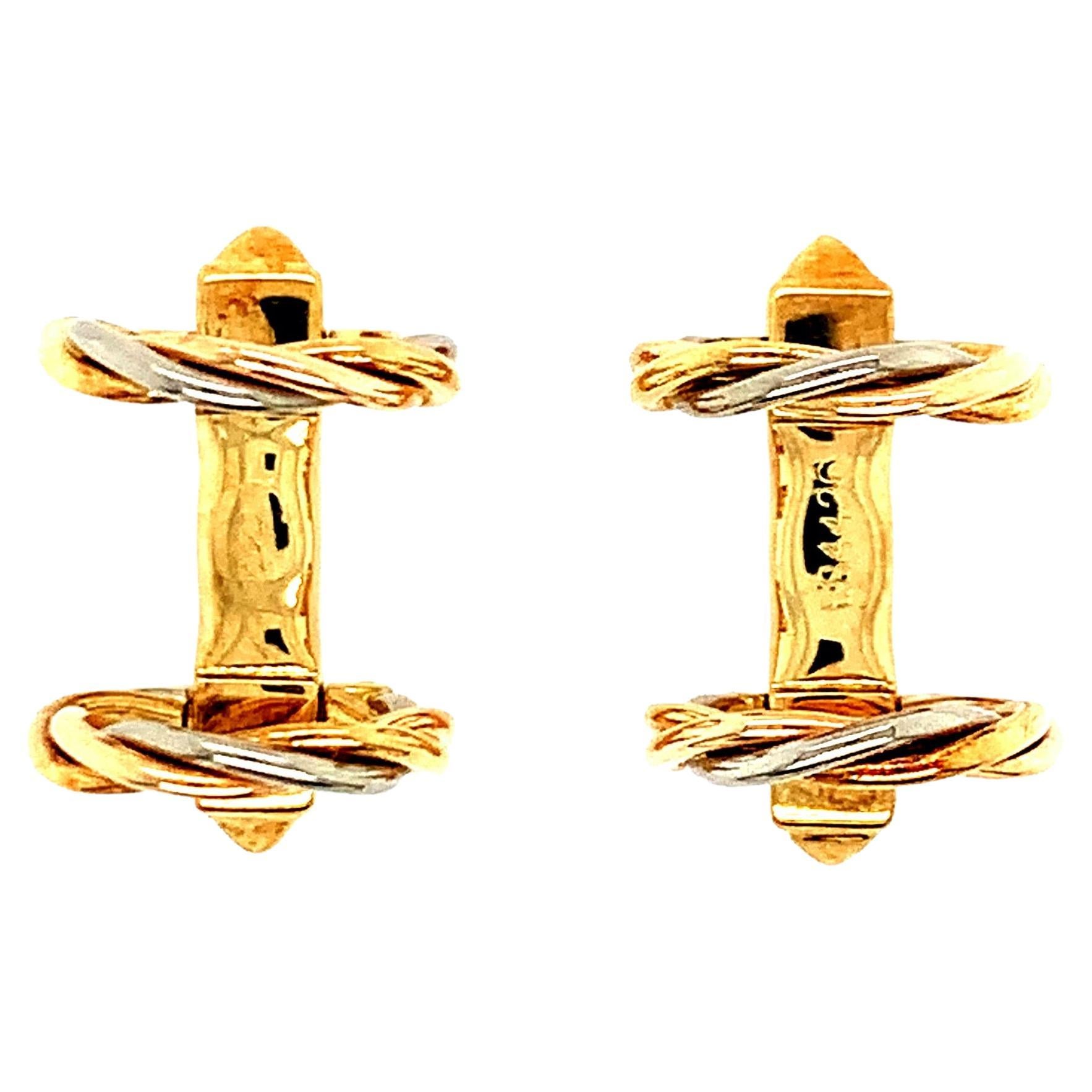 Cartier Gold Twists Cufflinks