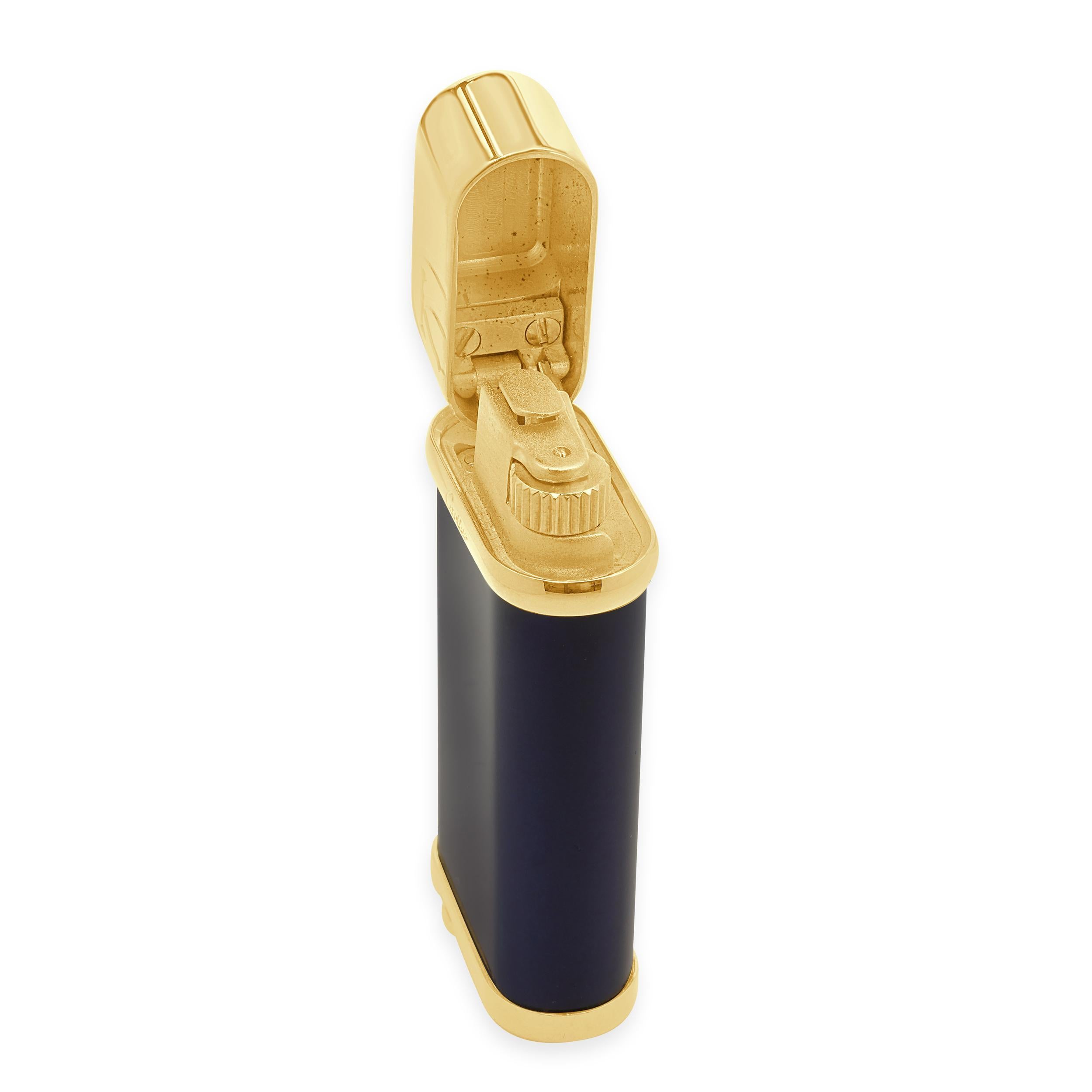 Cartier Gold Vermeil Logo Gas Lighter In Excellent Condition For Sale In Scottsdale, AZ