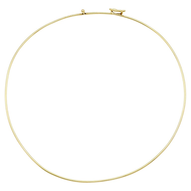 Cartier Gold Wire Choker Necklace For Sale at 1stDibs