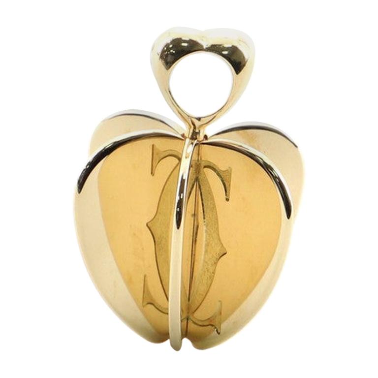 Cartier Golden Apple Pendant Necklace 18 Karat Yellow Gold
