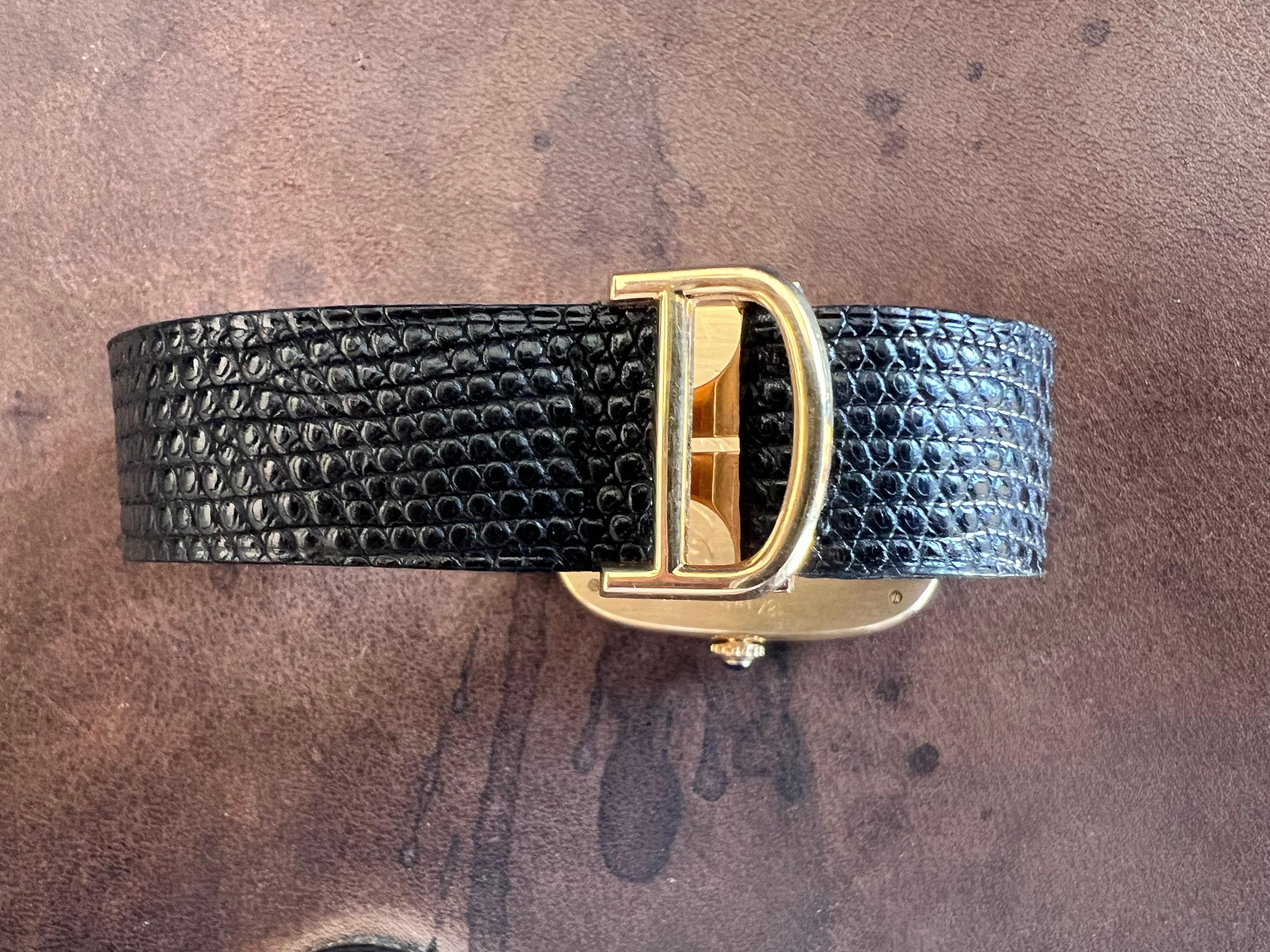 Cartier Gondole Jumbo Watch 18K Gold Full Set 1979 For Sale 9