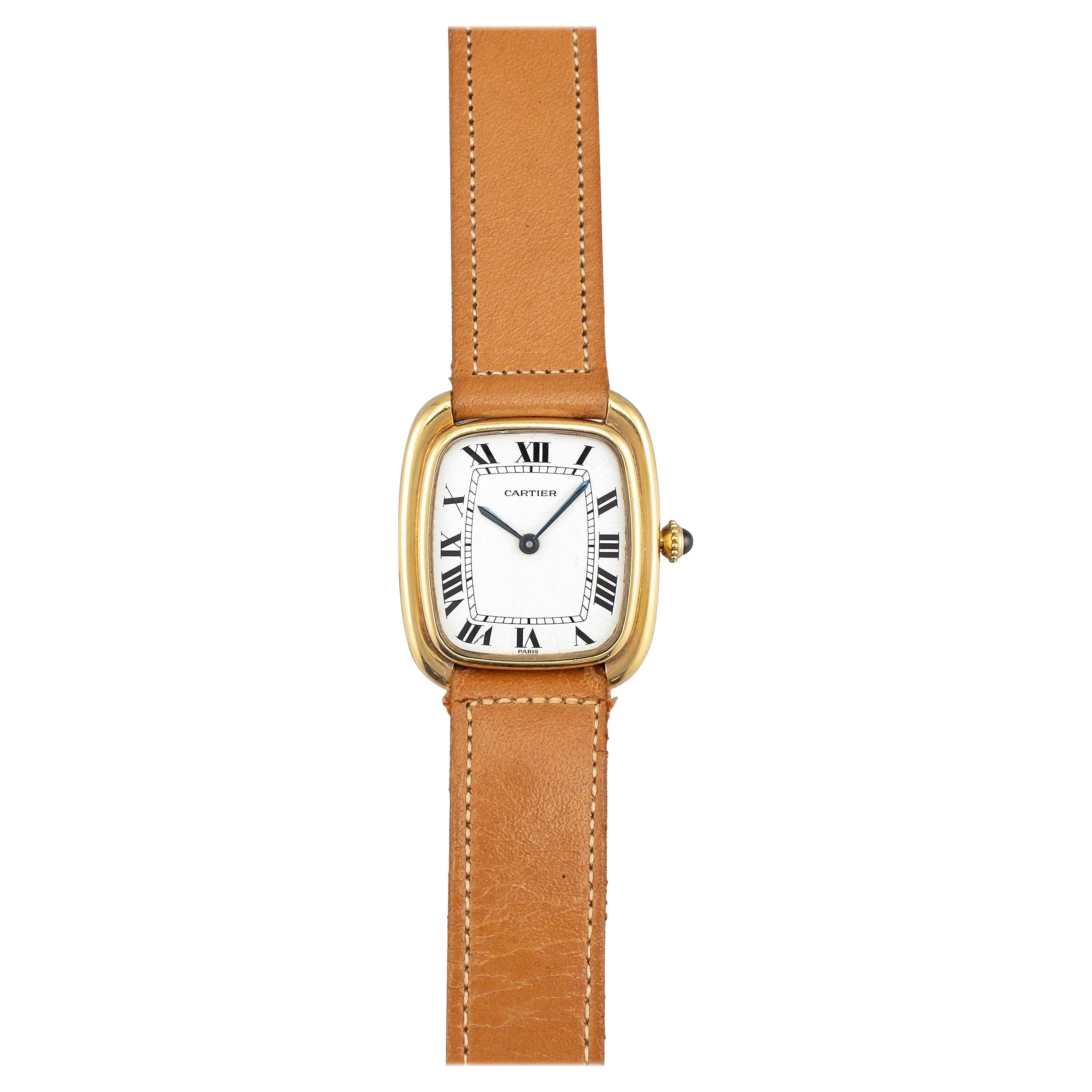 Cartier Gondolo Automatique Watch in 18K Yellow Gold, 1980s