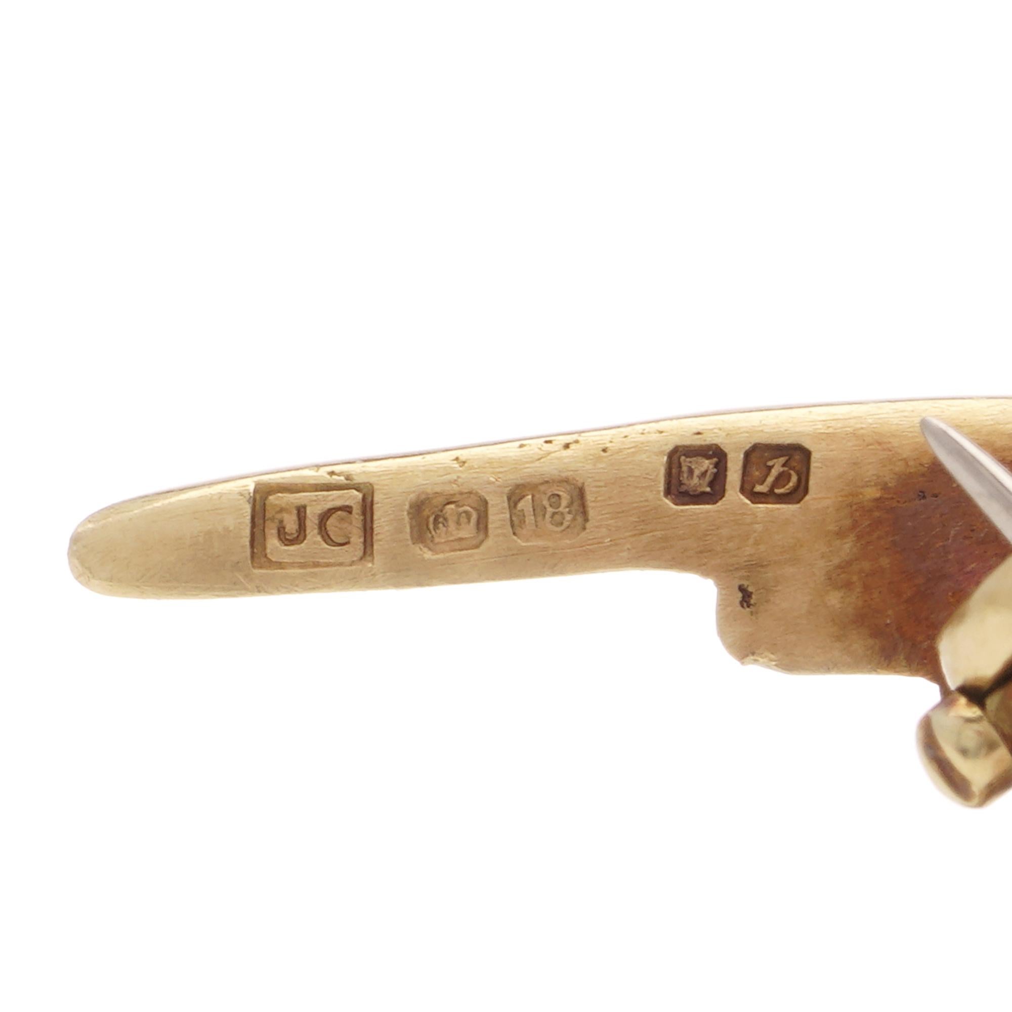 CARTIER Bird Brooch in 18kt Yellow Gold For Sale 3