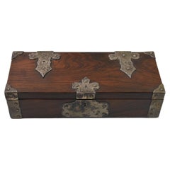 Antique Cartier Gothic Revival Wood and Sterling Box