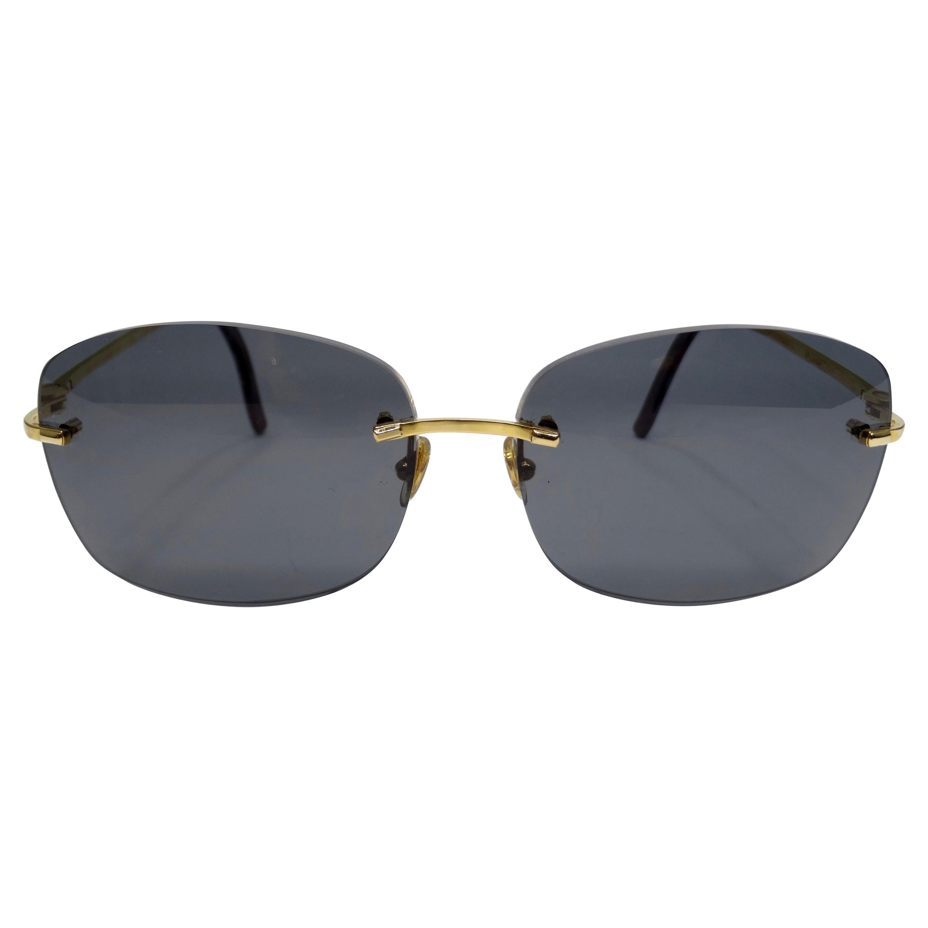 Granit-Sonnenbrille ohne Rand von Cartier im Angebot