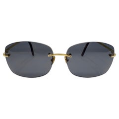 Retro Cartier Granite Rimless Sunglasses 