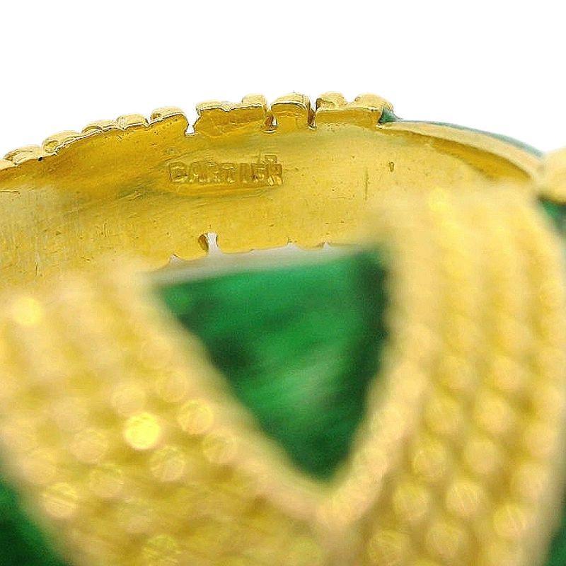Cartier Green Enamel Band Ring 2