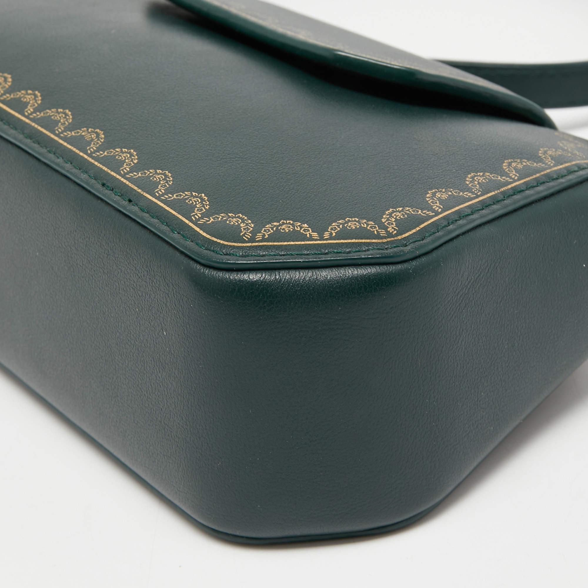 Cartier Green Leather Guirlande de Cartier Shoulder Bag 7