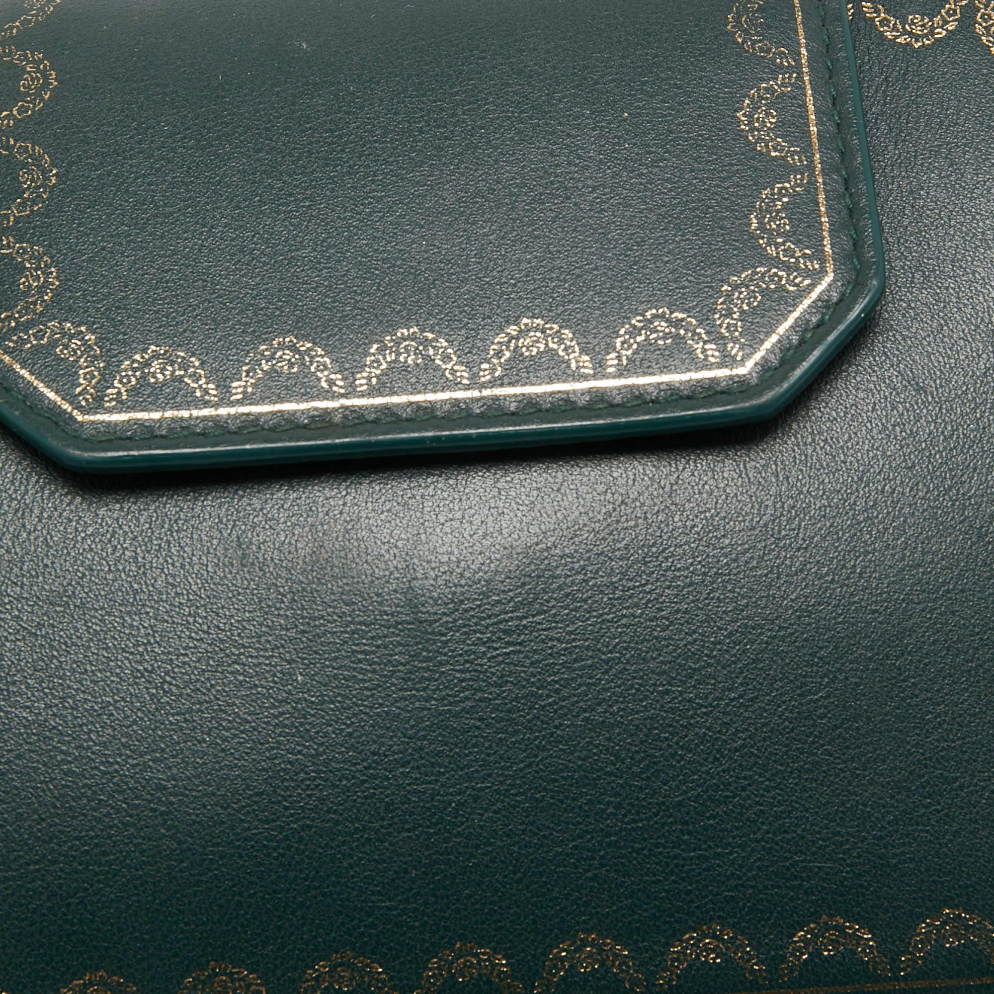 Cartier Green Leather Guirlande de Cartier Shoulder Bag 8