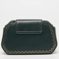 Cartier Green Leather Guirlande de Cartier Shoulder Bag