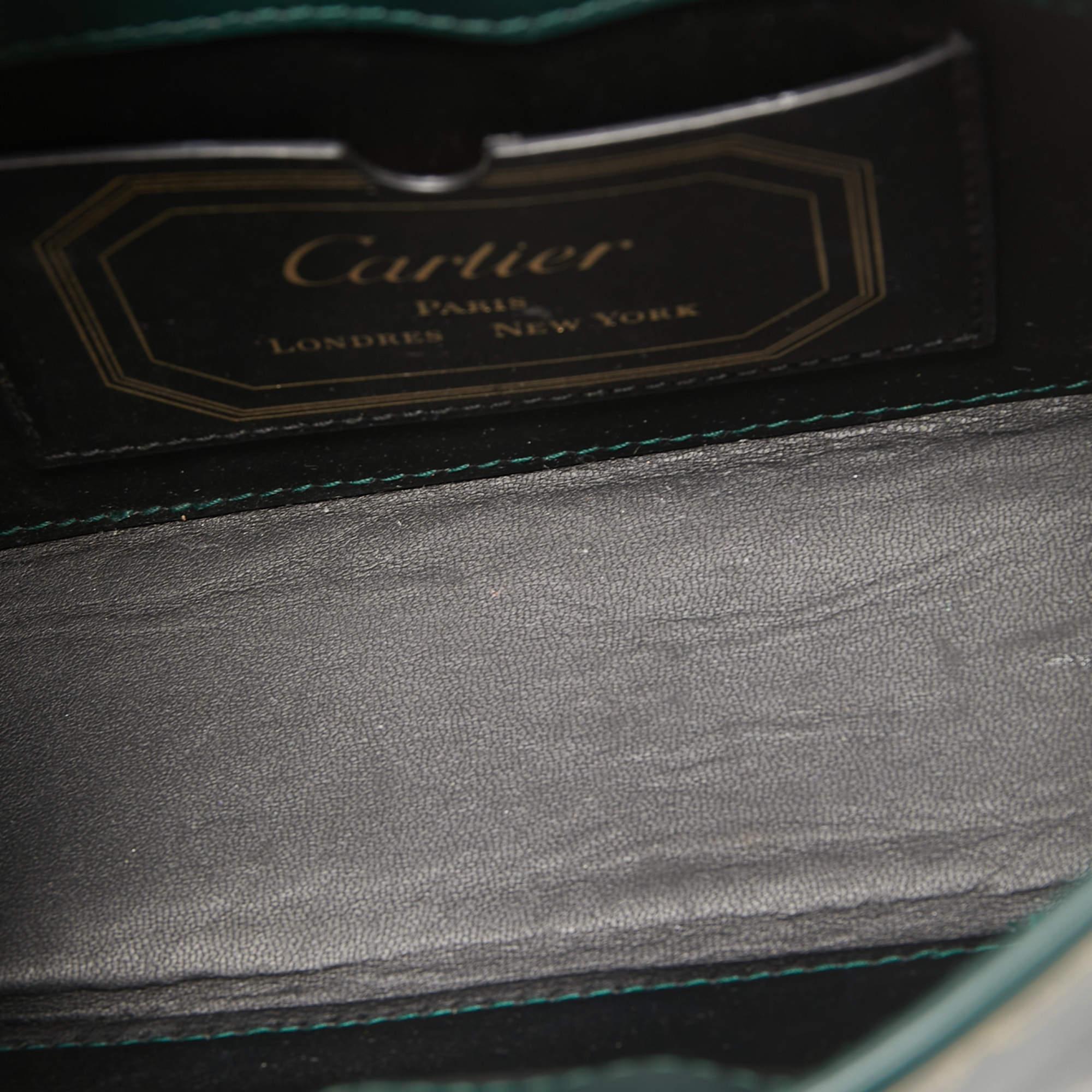 Cartier Green Leather Guirlande de Cartier Shoulder Bag 4