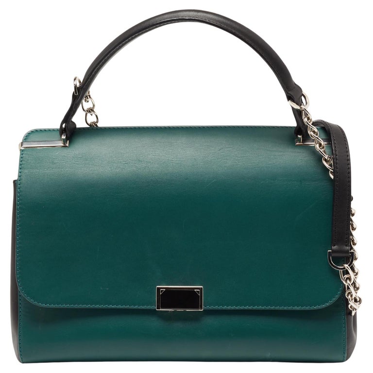 Cartier Green Leather Jeanne Toussaint Top Handle Bag at 1stDibs