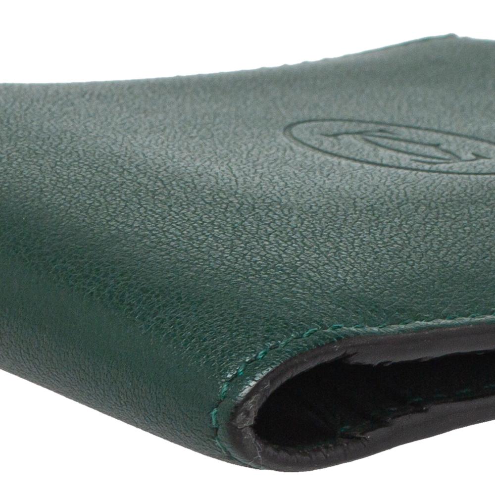Black Cartier Green Leather Must De Cartier Bifold Wallet