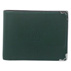 Cartier Green Leather Must De Cartier Bifold Wallet