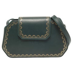 Cartier Green Leather Nano Guirlande De Cartier Bag