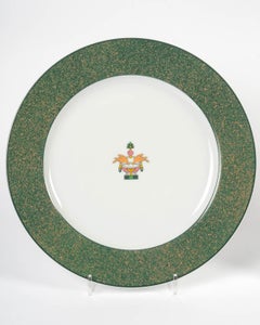 Cartier Vajilla de porcelana verde terrazo Limoges Maison Venitienne 59 Piezas