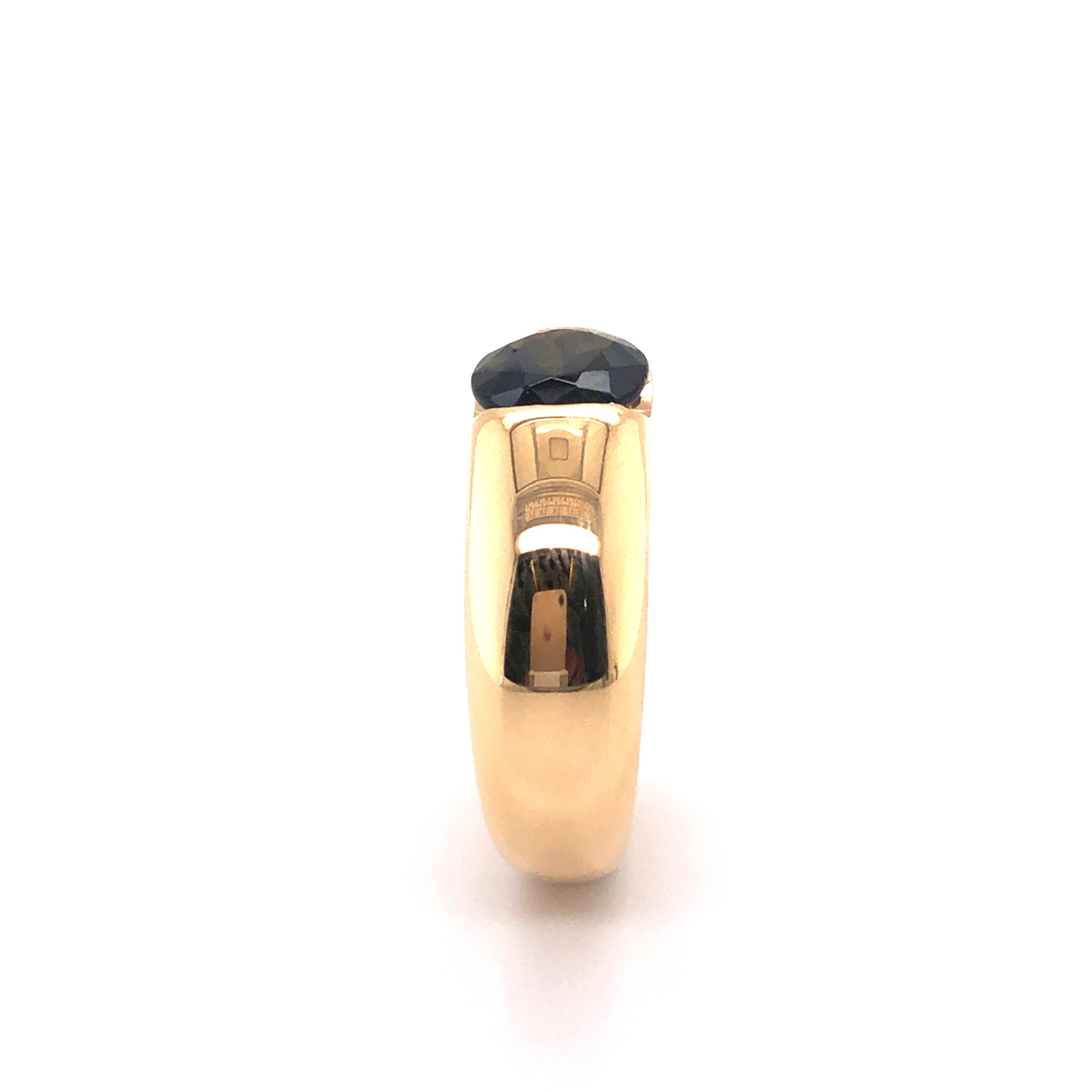 Cartier Grüner Turmalin Ring in 18 Karat Gelbgold 6