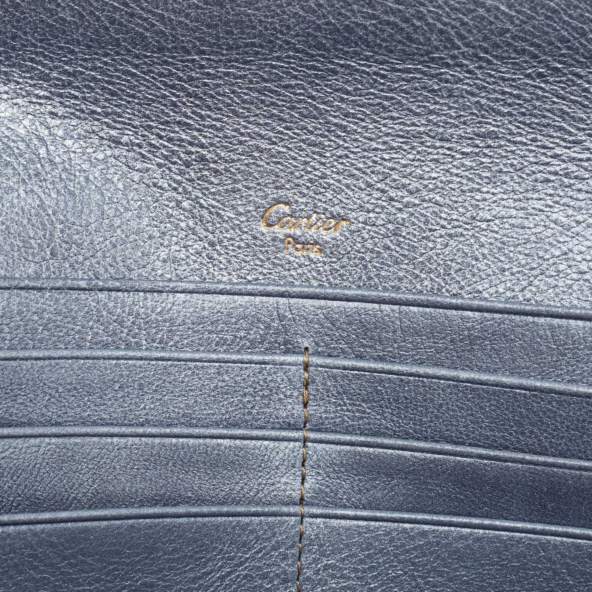 Women's Cartier Grey Leather Marcello de Cartier Flap Wallet