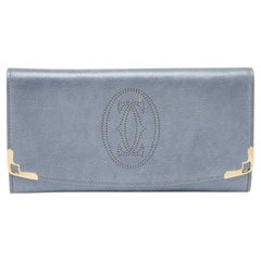 Cartier Grey Leather Marcello de Cartier Flap Wallet