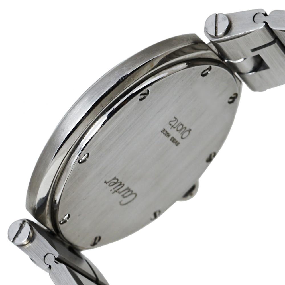 Cartier Grey Stainless Steel Santos Round Women's Wristwatch 32MM 3