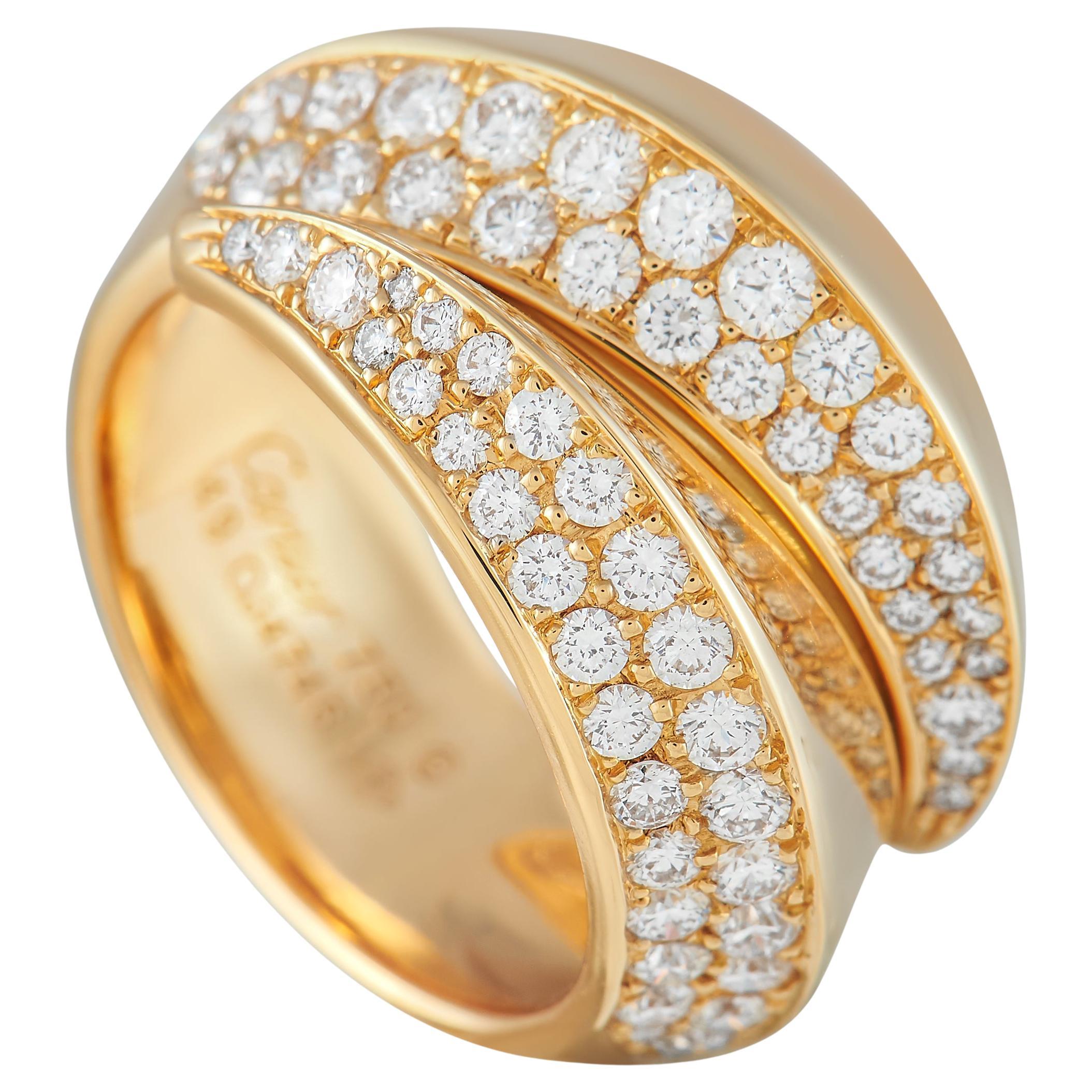Cartier Griffe 18k Yellow Gold 1.0ct Diamond Ring
