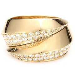 Cartier Griffe Ring 18 Karat Yellow Gold with Diamond