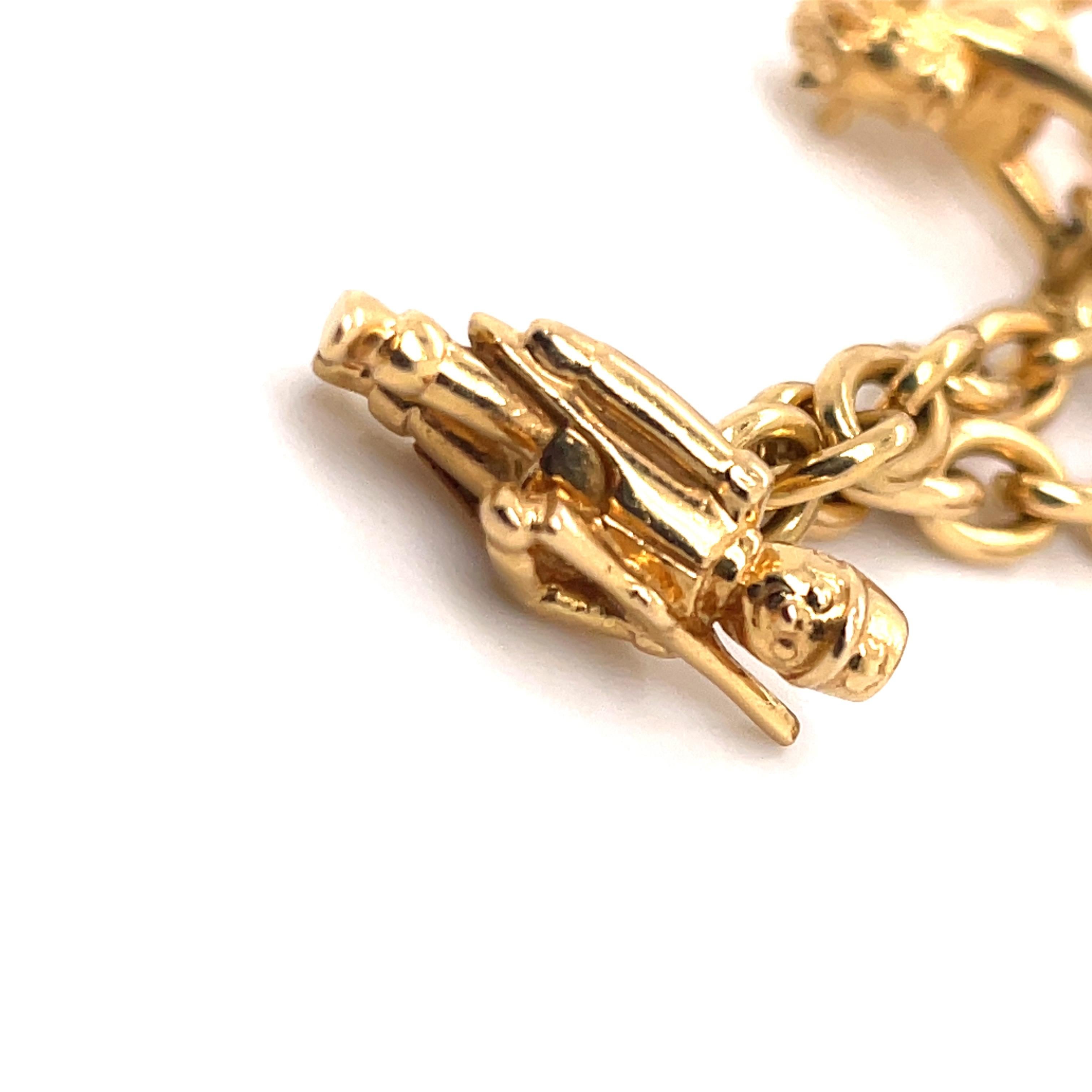 Contemporary Cartier Growing Child Charm Link Bracelet 18 Karat Yellow Gold 42 Grams