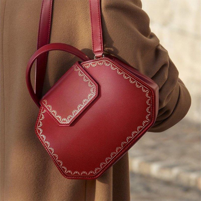 Cartier Guirlande Red Leather small bag 2