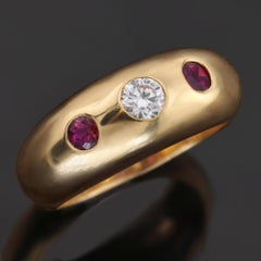 CARTIER Gypsy Ruby Diamond Yellow Gold Ring