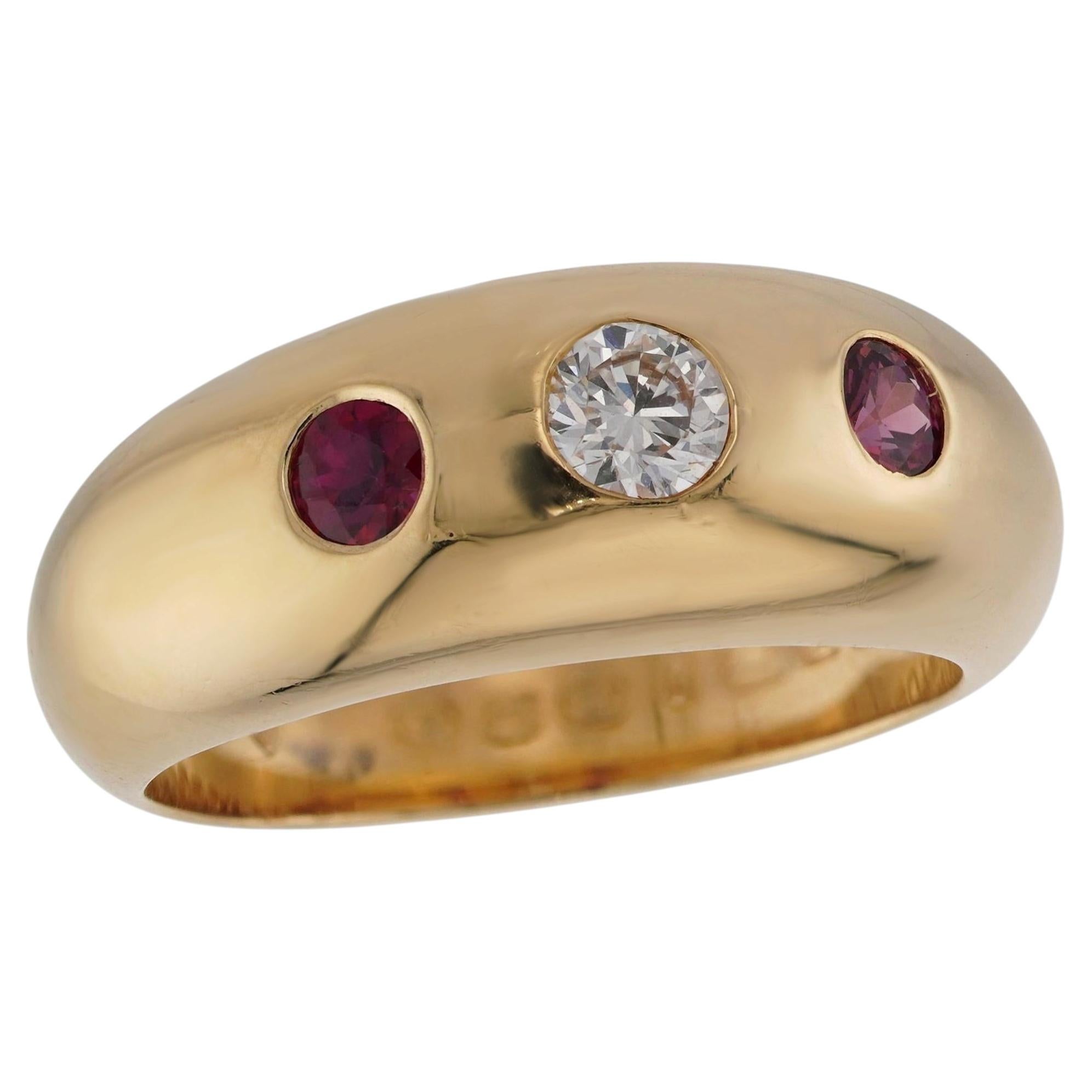 CARTIER Gypsy Ruby Diamond Yellow Gold Ring