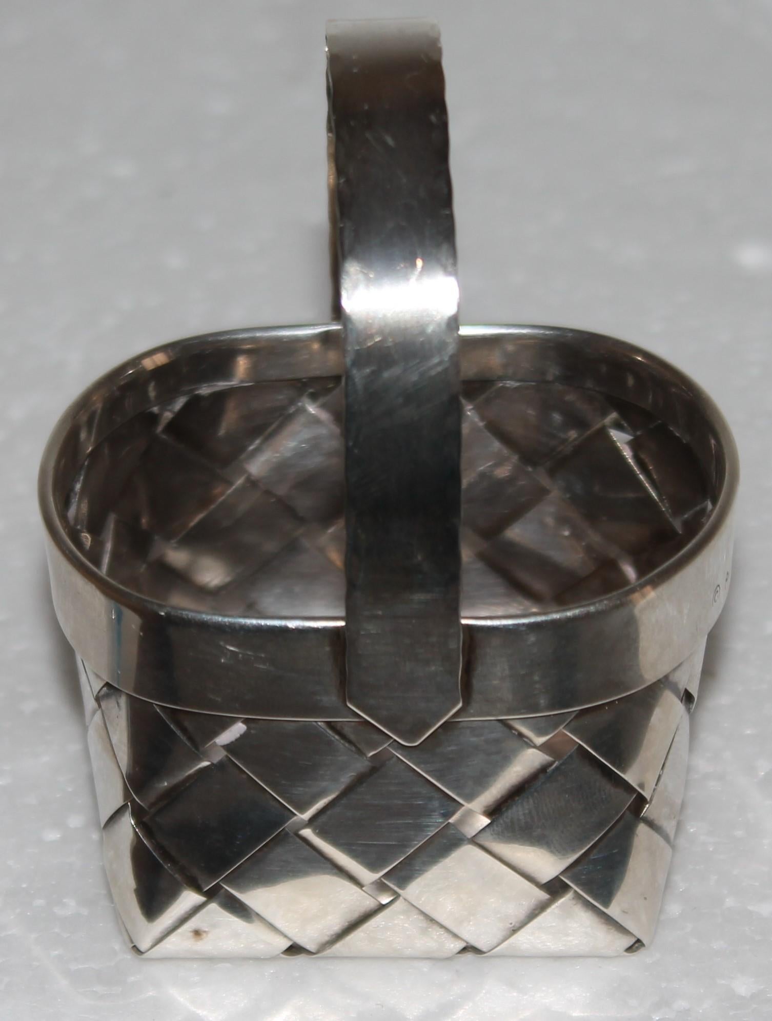 American Cartier Hand Made Sterling Silver Basket