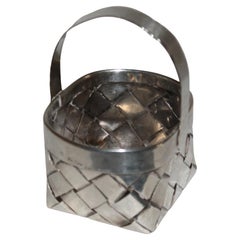 Cartier Hand Made Sterling Silver Basket