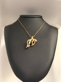 Cartier Hanging Panther 18karat Yellow Gold Pendant