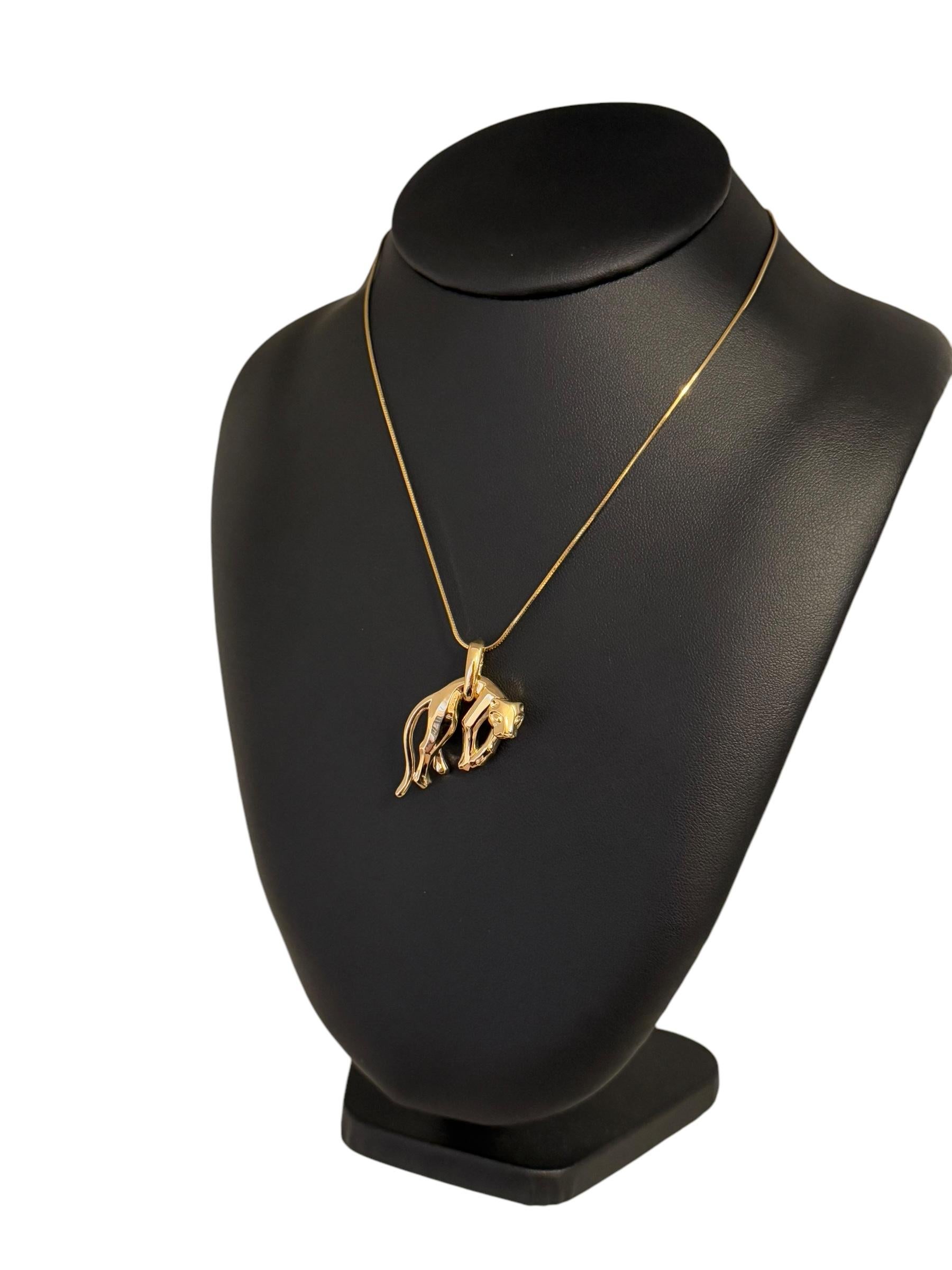 Cartier Hanging Panther 18karat Yellow Gold Pendant 2