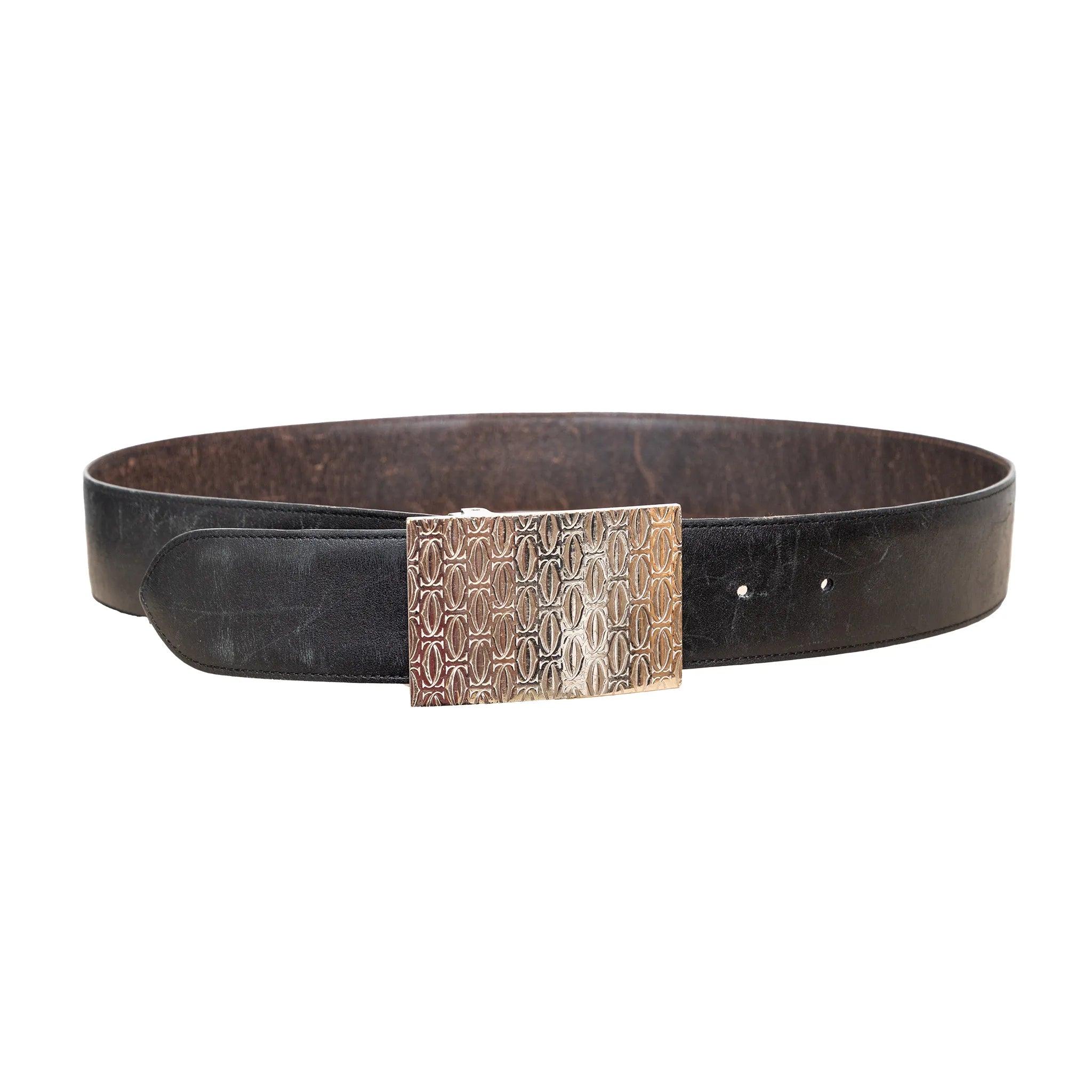 Marrone Cintura con logo Cartier Happy Birthday - Anni '90 in vendita