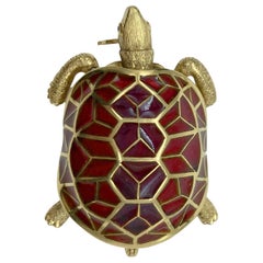 Broche tortue en pierre dure de Cartier