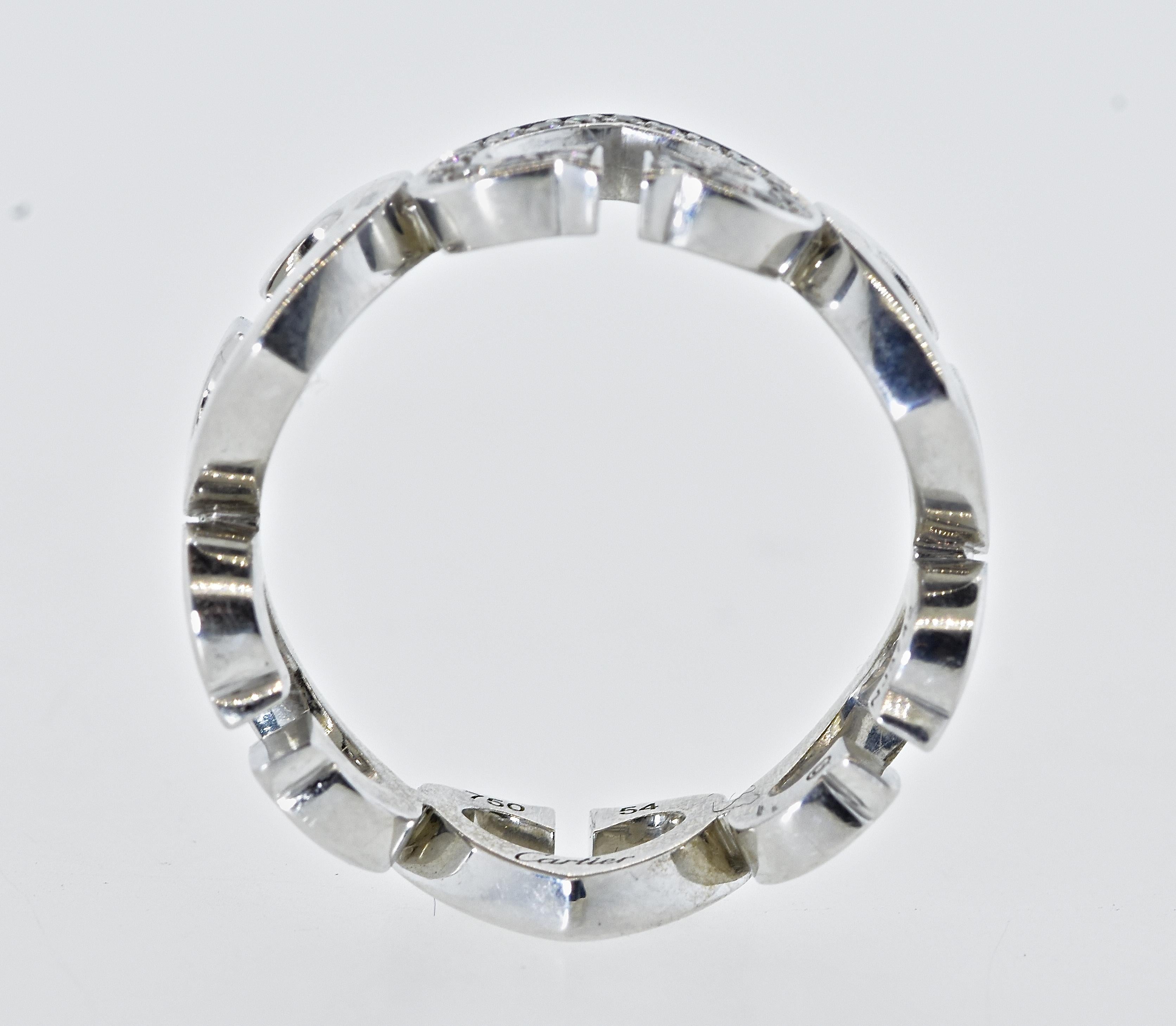 Cartier Ring aus 18 Karat Weißgold mit Herz und Symbol Diamant (Brillantschliff)