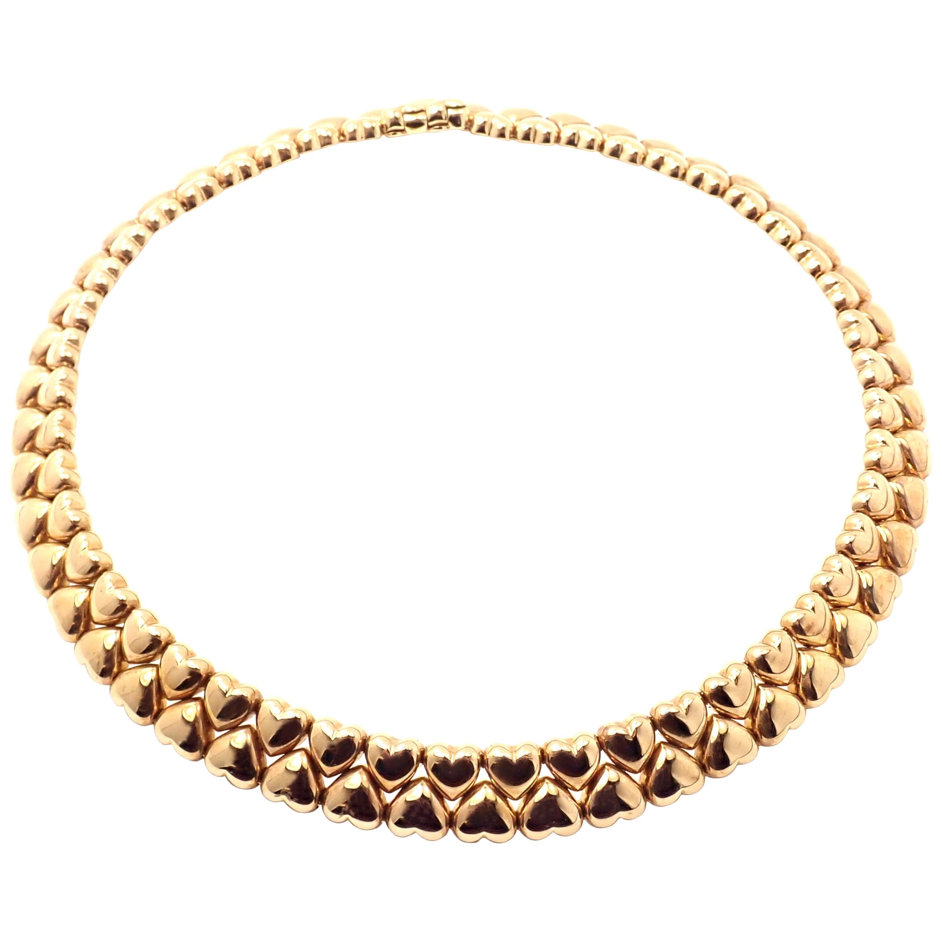 Cartier Heart Choker Yellow Gold Necklace